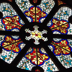 Stained glass in the Strasbourg Cathedral