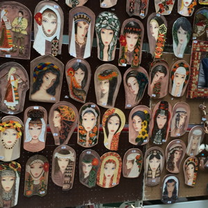 Artistic face-plate paintings in Kazanlak, Bulgaria.