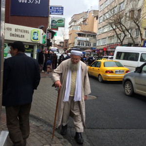 An elderly gentlemen we encountered on the street.