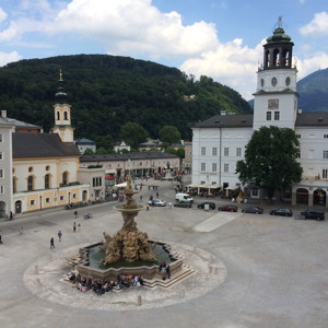 The Residenzplatz is one of the largest squares in Salzburg.