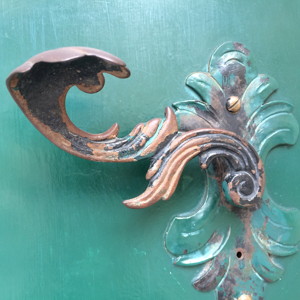 Leaf pattern door handle from Mozart's hometown- Salzburg, Austria