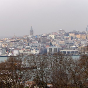 A view of the city of Istanbul from Topkapi Palace, Turkey.