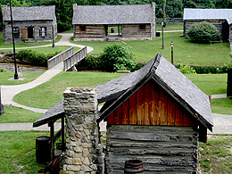 A collection of log homes and cabins.