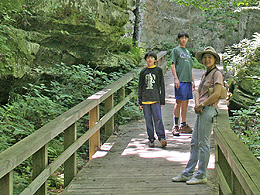 The family at Giant City.