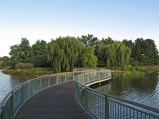 Chicago Botanical Garden bridge to Evening Island