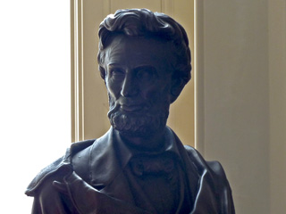 President Abraham Lincoln in the Old State Capitol of Springfield, Illinois