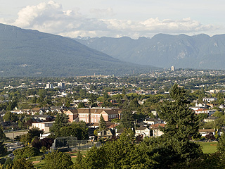 A view of Vancouver from Elizabeth Park