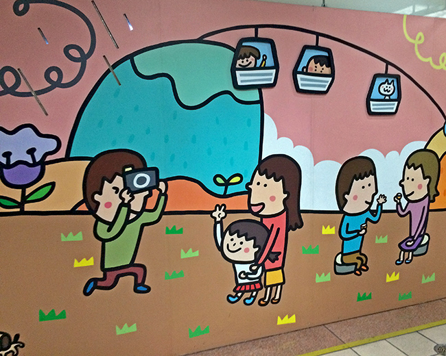 Making transit station mural