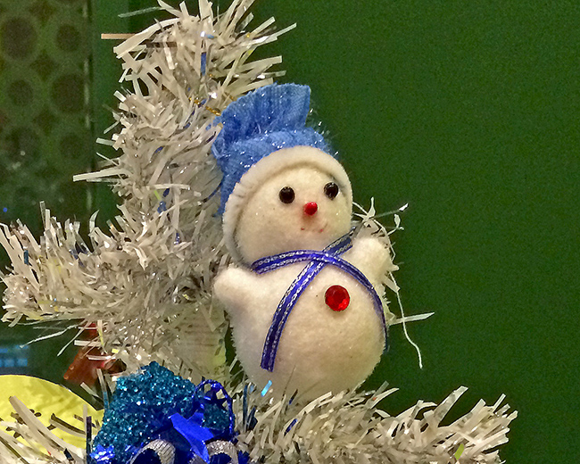 Christmas tree snowman