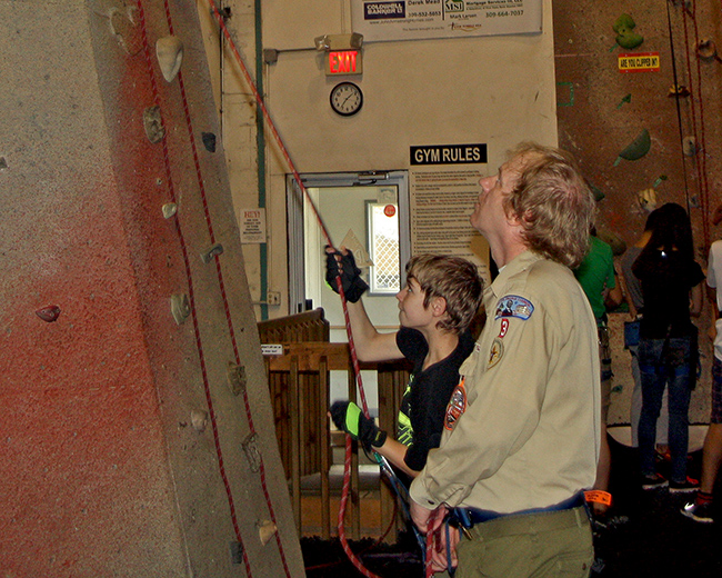 Eric watching scouts in Upper Limits