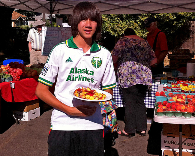 Arthur at market