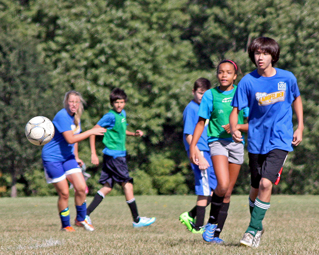 Arthur playing soccer