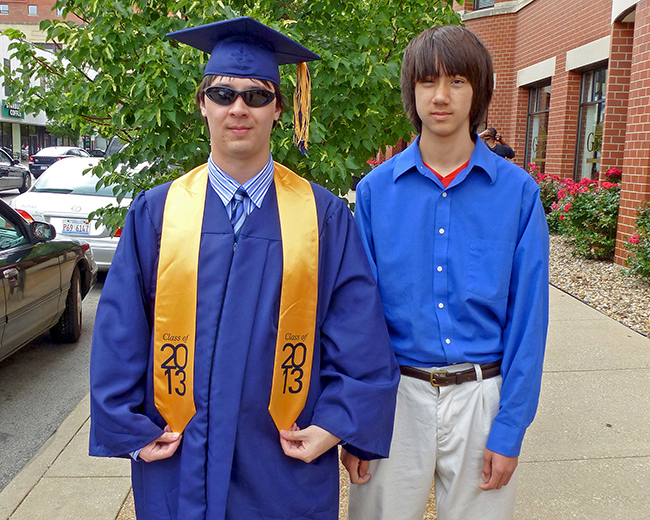 Sebastian and Arthur at Sebastian’s graduation