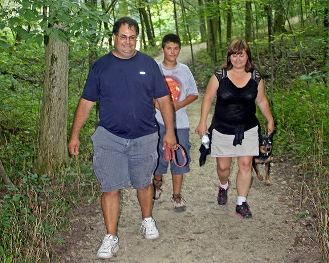 Deppert family on a walk