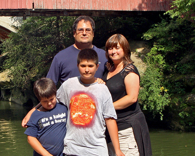 The Deppert family at Sugar Creek