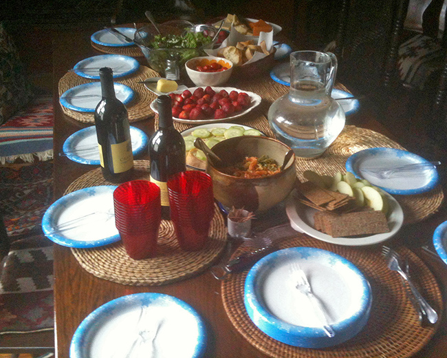 Table set at Rosina’s home