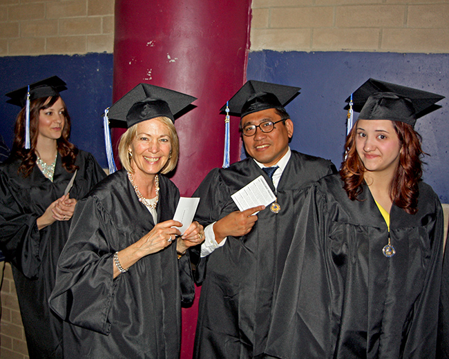 LIS students at graduation