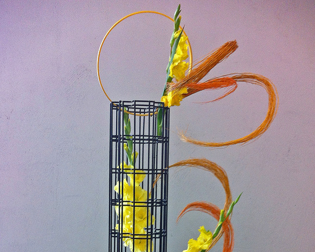 Flower arrangement with yellow