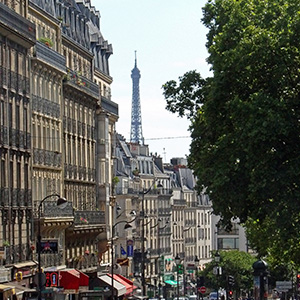 From Montmartre toward Eiffel Tower