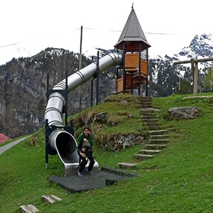 The slide in Gimmelwald