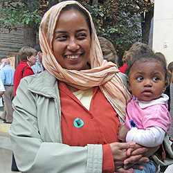 Omayma with daughter