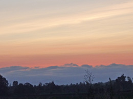 Clouds on the horizon at sunset