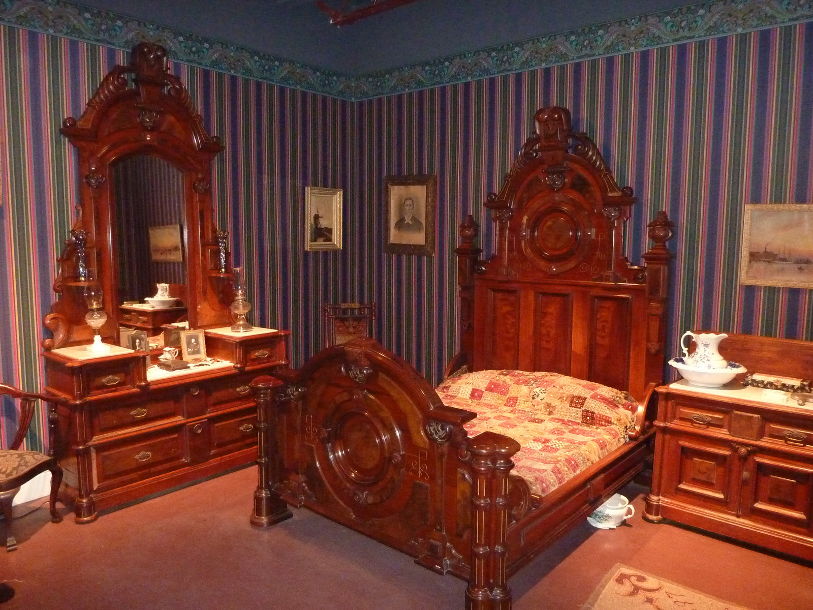 Victorian bedroom furniture of the 19th century.