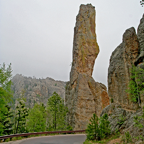 A rock that sticks up like a stick or needle maybe 20 meters or more into the air.