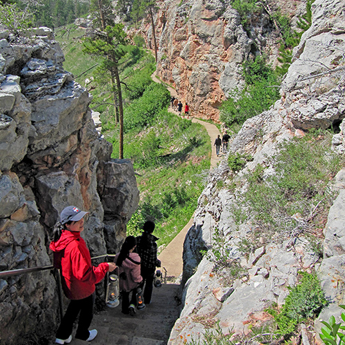 A trail along some bluffs