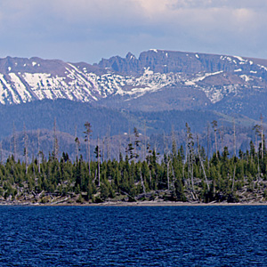 Absaroka Mountains rising up from Lake Yellowstone