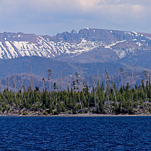 Absaroka Mountains rising up from Lake Yellowstone
