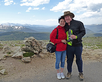 Jeri and Eric on top of the mountain