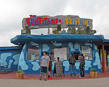 Bedrock Flintstone drive-in