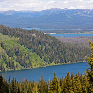 View out into the valley with lakes from Indian Paintbrush Canyon