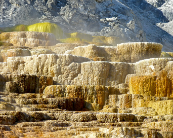 large travertine structures.