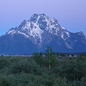 Mt Moran just before dawn