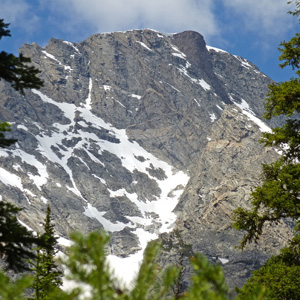 Looking up at Mt Moran from Indian Paintbrush Canyon
