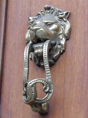 Lion head door knocker-Barcelona, Spain