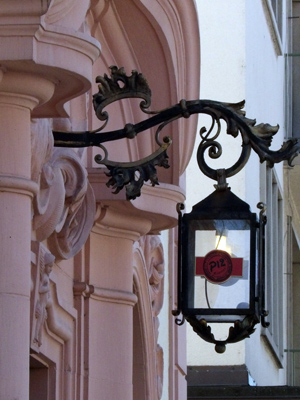 Lamp in Rastatt residential palace in Rastatt, Germany.