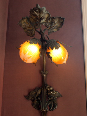 Lamp in the school of Nancy museum, France.