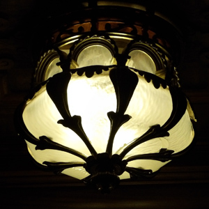 Lamp in the school of Nancy museum, France