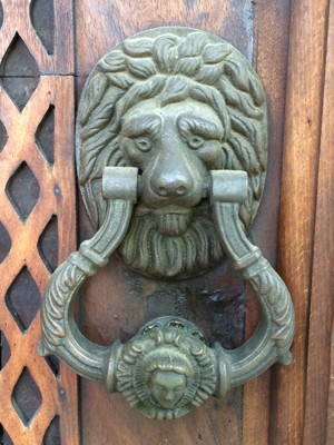 Lion head door knocker-Plovdiv, Bulgaria