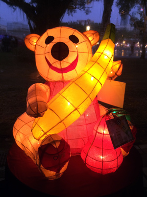 Bear lantern in Kaohsiung, Taiwan.