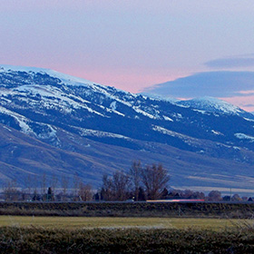 Burley, Idaho at twilight