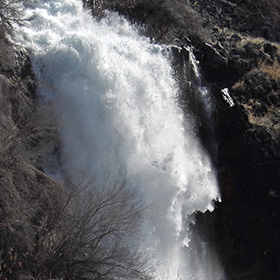 Waterfall near the dairy on Ritter Island