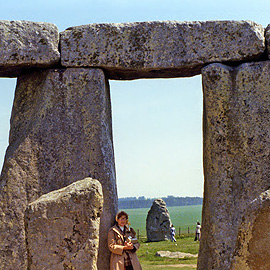 Looking at the indicator stone from stonehenge