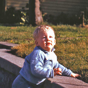 John leaning against raised yard in May 1943