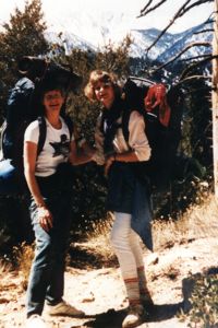 Virginia and Jennell in the mountains