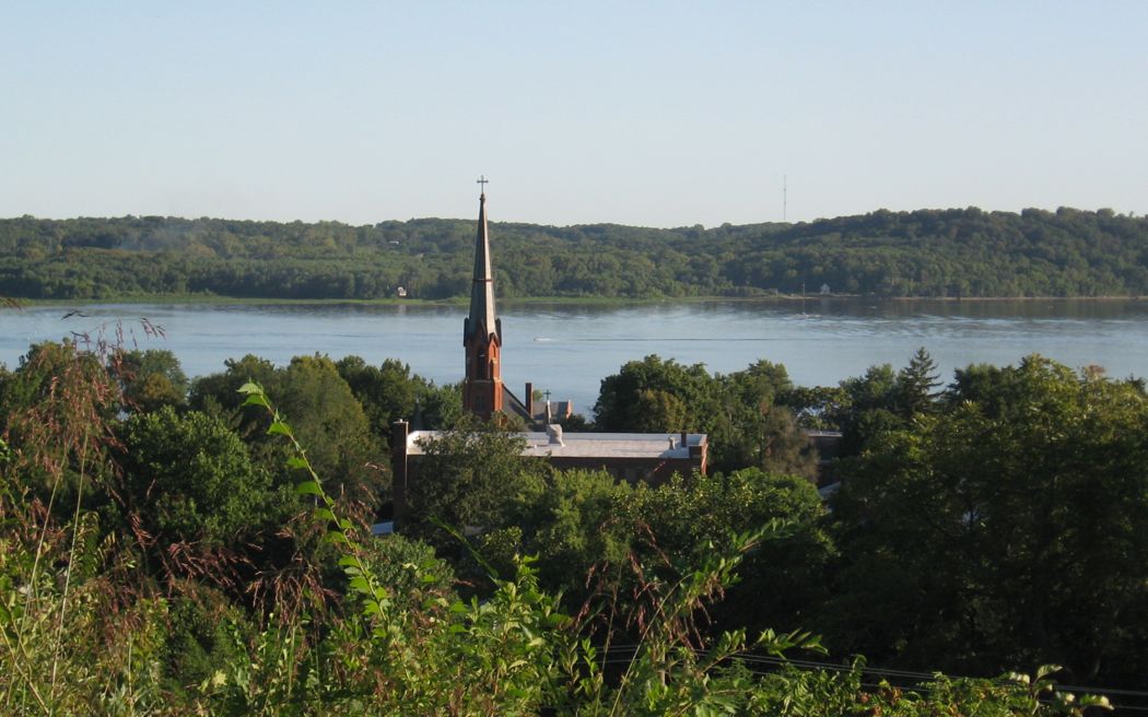 Fort Madison, Iowa, looking at the Mississippi