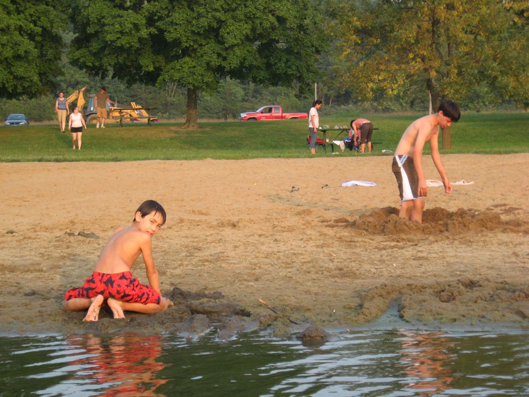 Playing in the sand